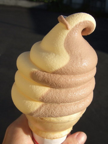 soft serve cones 1/2 & 1/2